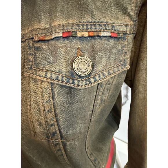 Alexander McQueen | Women’s Vintage Cropped Denim Jacket Size EU 38 / US 8 - Picture 2 of 8